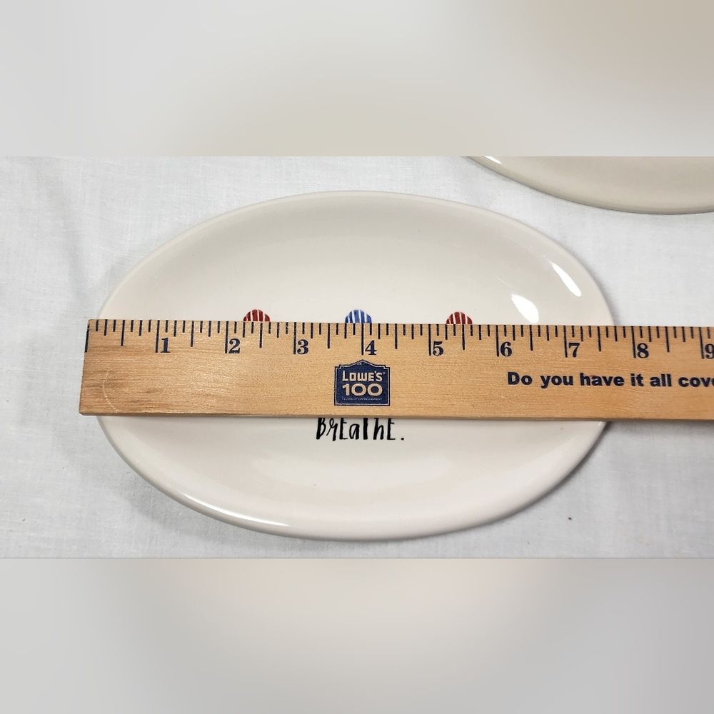 NEW RAE DUNN JULY FOURTH / BREATHE SNACK PLATE  ARTISAN COLLECTION BY MAGENTA - Picture 7 of 8